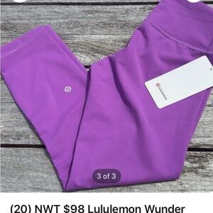 Lululemon Wonder Train purple leggings